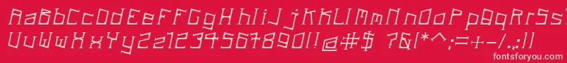 fuente ArdeckItalic – Fuentes Rosadas Sobre Fondo Rojo