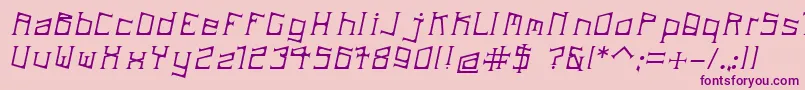 ArdeckItalic Font – Purple Fonts on Pink Background