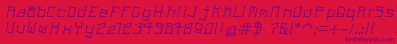 ArdeckItalic Font – Purple Fonts on Red Background