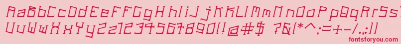 ArdeckItalic Font – Red Fonts on Pink Background