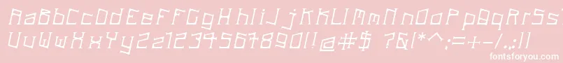 ArdeckItalic Font – White Fonts on Pink Background