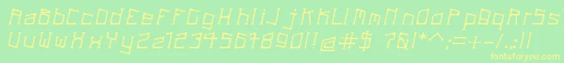 ArdeckItalic Font – Yellow Fonts on Green Background