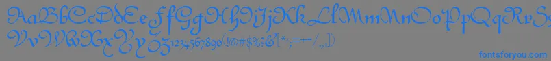 Base.Christmas Font – Blue Fonts on Gray Background