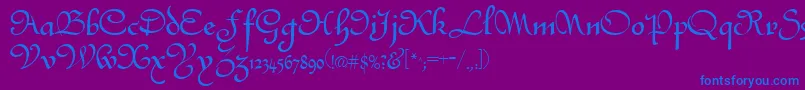 Base.Christmas Font – Blue Fonts on Purple Background