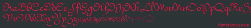 Base.Christmas Font – Red Fonts on Black Background