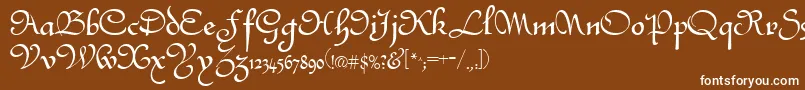 フォントBase.Christmas – 茶色の背景に白い文字