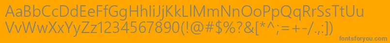 SegoeUiSemilight Font – Gray Fonts on Orange Background