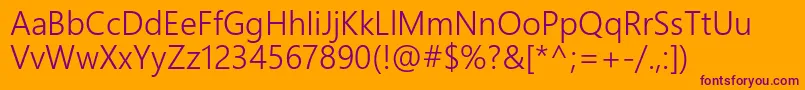 SegoeUiSemilight Font – Purple Fonts on Orange Background