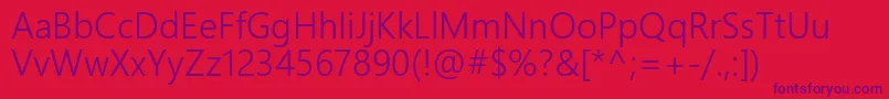 SegoeUiSemilight Font – Purple Fonts on Red Background