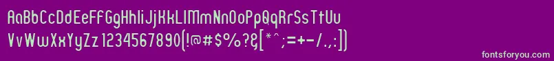 ZillahModernThin-fontti – vihreät fontit violetilla taustalla
