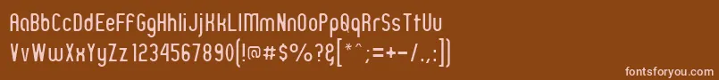 Czcionka ZillahModernThin – różowe czcionki na brązowym tle