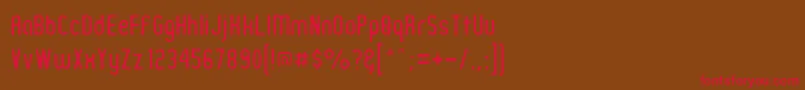 ZillahModernThin Font – Red Fonts on Brown Background