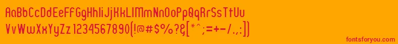 ZillahModernThin Font – Red Fonts on Orange Background