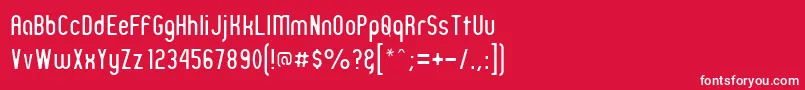 ZillahModernThin Font – White Fonts on Red Background