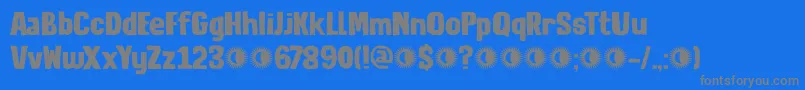 DkLunisolar-Schriftart – Graue Schriften auf blauem Hintergrund
