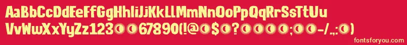 DkLunisolar Font – Yellow Fonts on Red Background