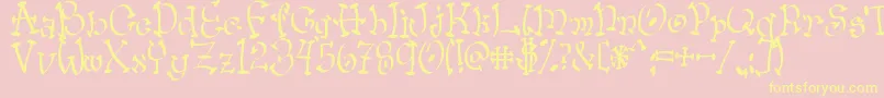 Weitere Informationen zur Wacko-Schriftart Wacko-Schriftart – Gelbe Schriften auf rosa Hintergrund