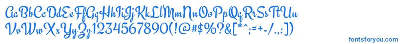 EngagementRegular Font – Blue Fonts on White Background