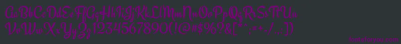 EngagementRegular Font – Purple Fonts on Black Background