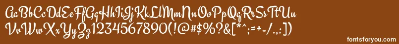EngagementRegular Font – White Fonts on Brown Background