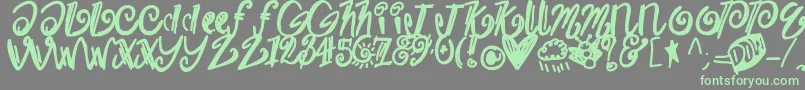Police Burrrr – polices vertes sur fond gris
