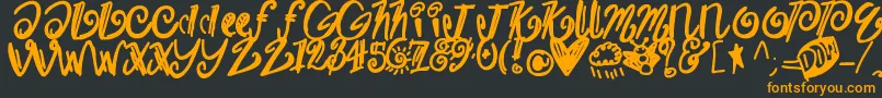 Burrrr Font – Orange Fonts on Black Background