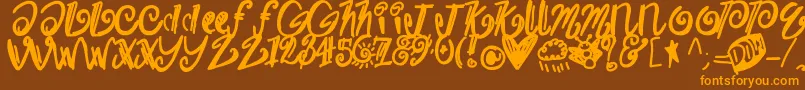 More about Burrrr Font Burrrr Font – Orange Fonts on Brown Background