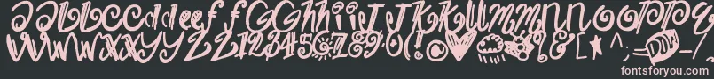 Burrrr Font – Pink Fonts on Black Background