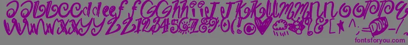 Burrrr Font – Purple Fonts on Gray Background