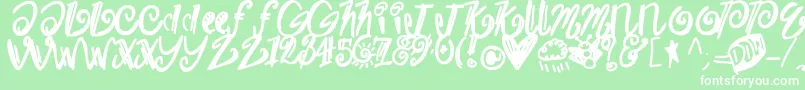 Burrrr Font – White Fonts on Green Background