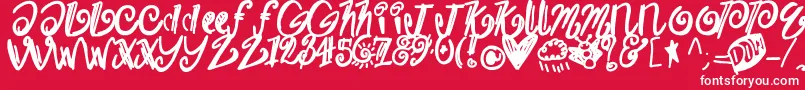 Burrrr Font – White Fonts on Red Background