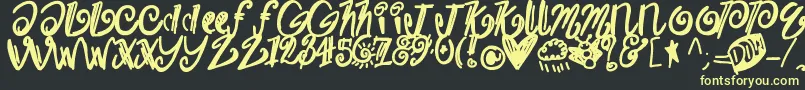 Burrrr Font – Yellow Fonts on Black Background