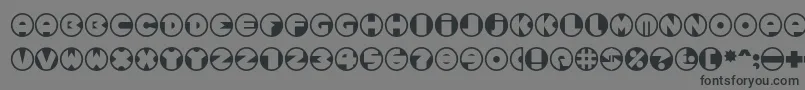 Spslcirclesonec Font – Black Fonts on Gray Background