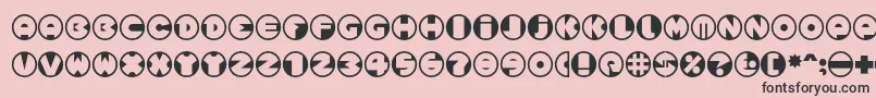 Spslcirclesonec Font – Black Fonts on Pink Background