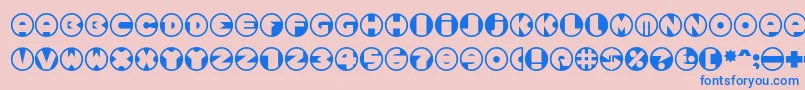 Spslcirclesonec Font – Blue Fonts on Pink Background