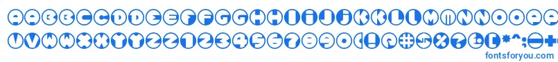 Spslcirclesonec Font – Blue Fonts on White Background