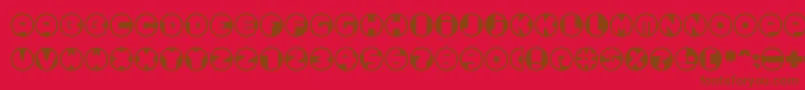 Spslcirclesonec Font – Brown Fonts on Red Background