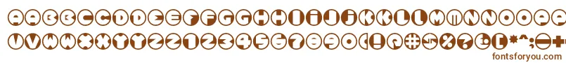 Spslcirclesonec Font – Brown Fonts on White Background