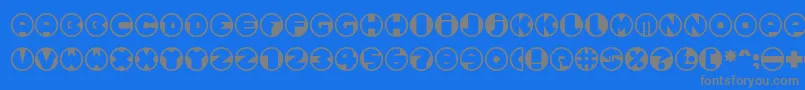 Spslcirclesonec Font – Gray Fonts on Blue Background
