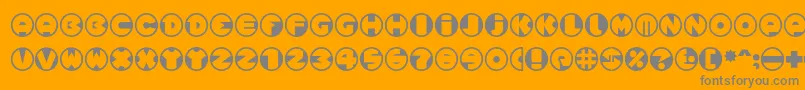 Spslcirclesonec Font – Gray Fonts on Orange Background