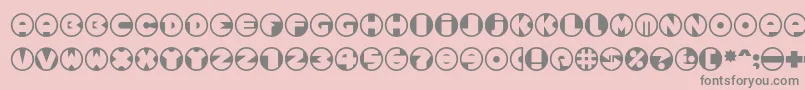 Spslcirclesonec Font – Gray Fonts on Pink Background