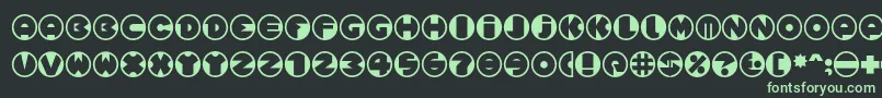 Spslcirclesonec Font – Green Fonts on Black Background