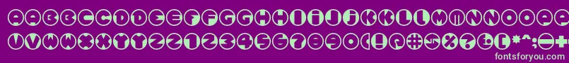 Spslcirclesonec Font – Green Fonts on Purple Background