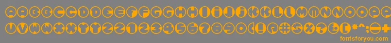 Spslcirclesonec Font – Orange Fonts on Gray Background