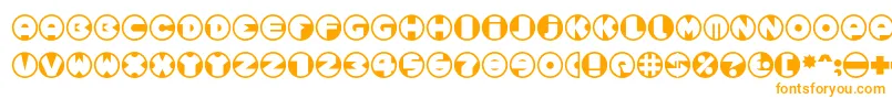 Spslcirclesonec Font – Orange Fonts on White Background