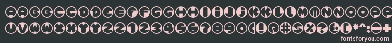 Spslcirclesonec Font – Pink Fonts on Black Background