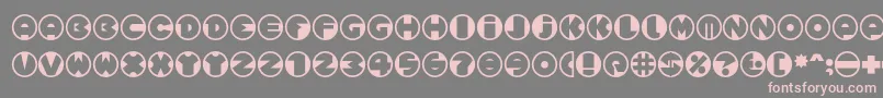 Spslcirclesonec Font – Pink Fonts on Gray Background