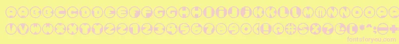 Spslcirclesonec Font – Pink Fonts on Yellow Background