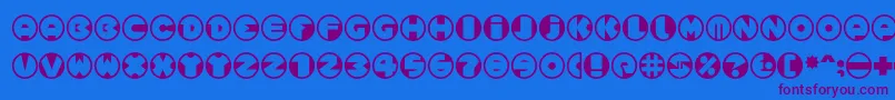 Spslcirclesonec Font – Purple Fonts on Blue Background