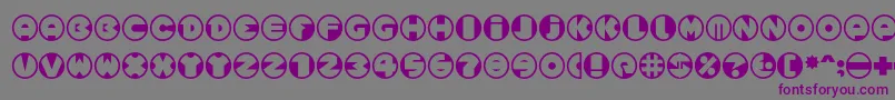 Spslcirclesonec Font – Purple Fonts on Gray Background